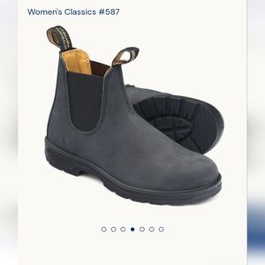 BLUNDSTONE Black Chelsea Boots Rustic Black